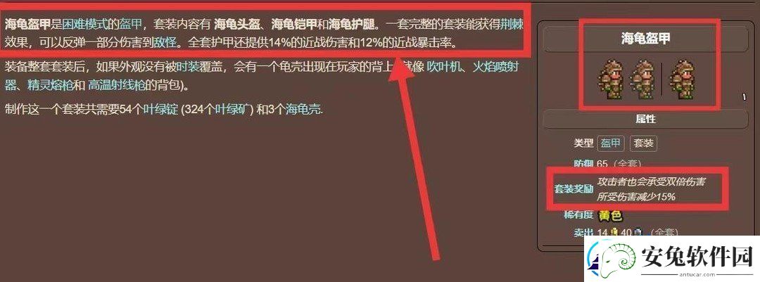 泰拉瑞亚乌龟套效果是什么