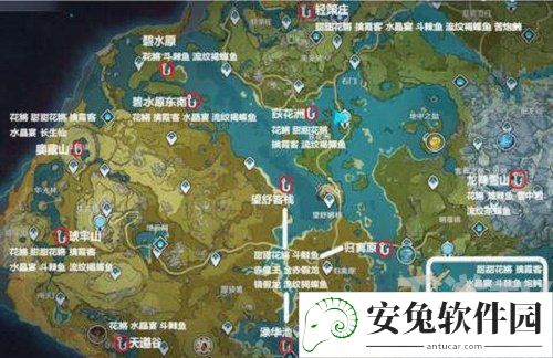 原神钓鱼地点分布图位置大全2022最新